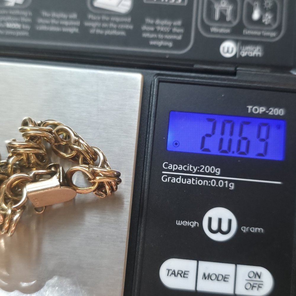 Mid Century 1/20 12k GF AR Double Chain Link Bracelet - Picture 4 of 6